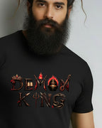 Ravan Demon King Graphic Print T-Shirt, 100% Cotton Breathable Fabric, Crew Neck, Half Sleeve, Unisex Casual Wear