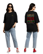 Stage Lover Graphic Oversized T-Shirt, Black, Bio-Washed Breathable Pure Cotton, Half Sleeve, Crew Neck, Casual Streetwear