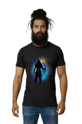 Black Cotton Printed T-Shirt for Unisex, Shri Ram The Ideal Man, Short Sleeve, Crew Neck, Regular Fit