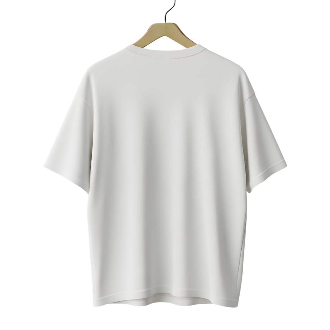 Hand-Painted Koi Fish Lotus Pond Oversized T-Shirt