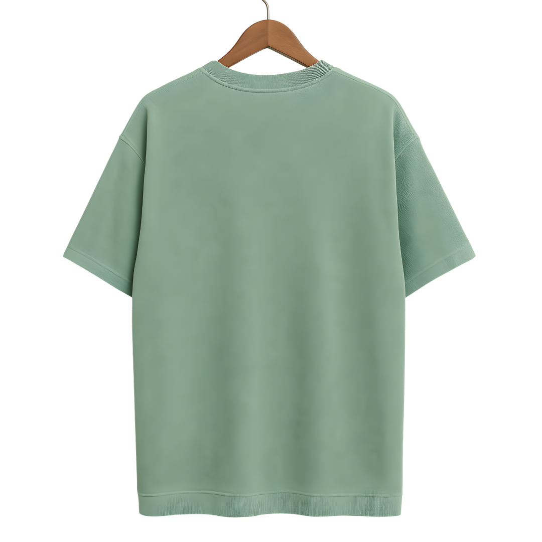 Hand-Painted Koi Fish Lotus Pond Oversized T-Shirt