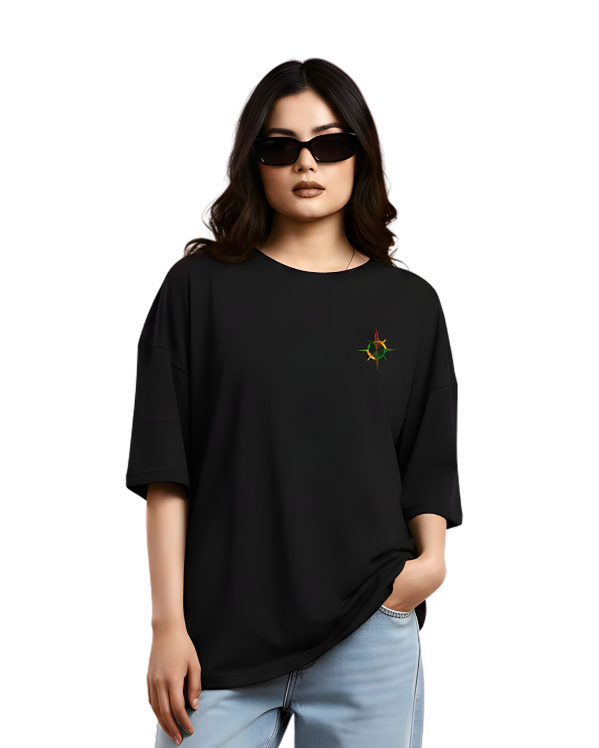 Stage Lover Graphic Oversized T-Shirt, Black, Bio-Washed Breathable Pure Cotton, Half Sleeve, Crew Neck, Casual Streetwear