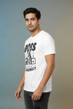 Cotton T-Shirt for men, White, Dog Lover Graphic Print, Crew Neck, Short Sleeve, Regular Fit, Casual Wear