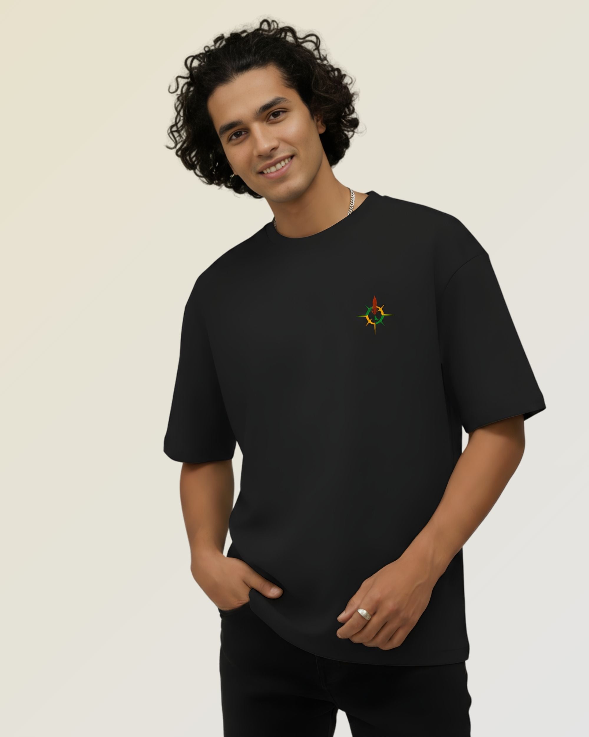 Stage Lover Graphic Print Pure Cotton Bio-Washed Boxy Oversized T-Shirt, Crew Neck, Casual Streetwear