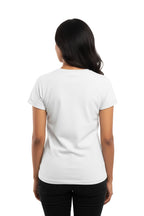 Women's Cotton Graphic T-Shirt, White, Dog Lover Print, Crew Neck, Short Sleeve, Regular Fit