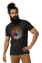 Premium Cotton T-Shirt for Men, Black, Lord Shiva Graphic Print, Crew Neck, Short Sleeve, Regular Fit