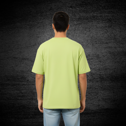 Hand-Painted Koi Fish Lotus Pond Oversized T-Shirt