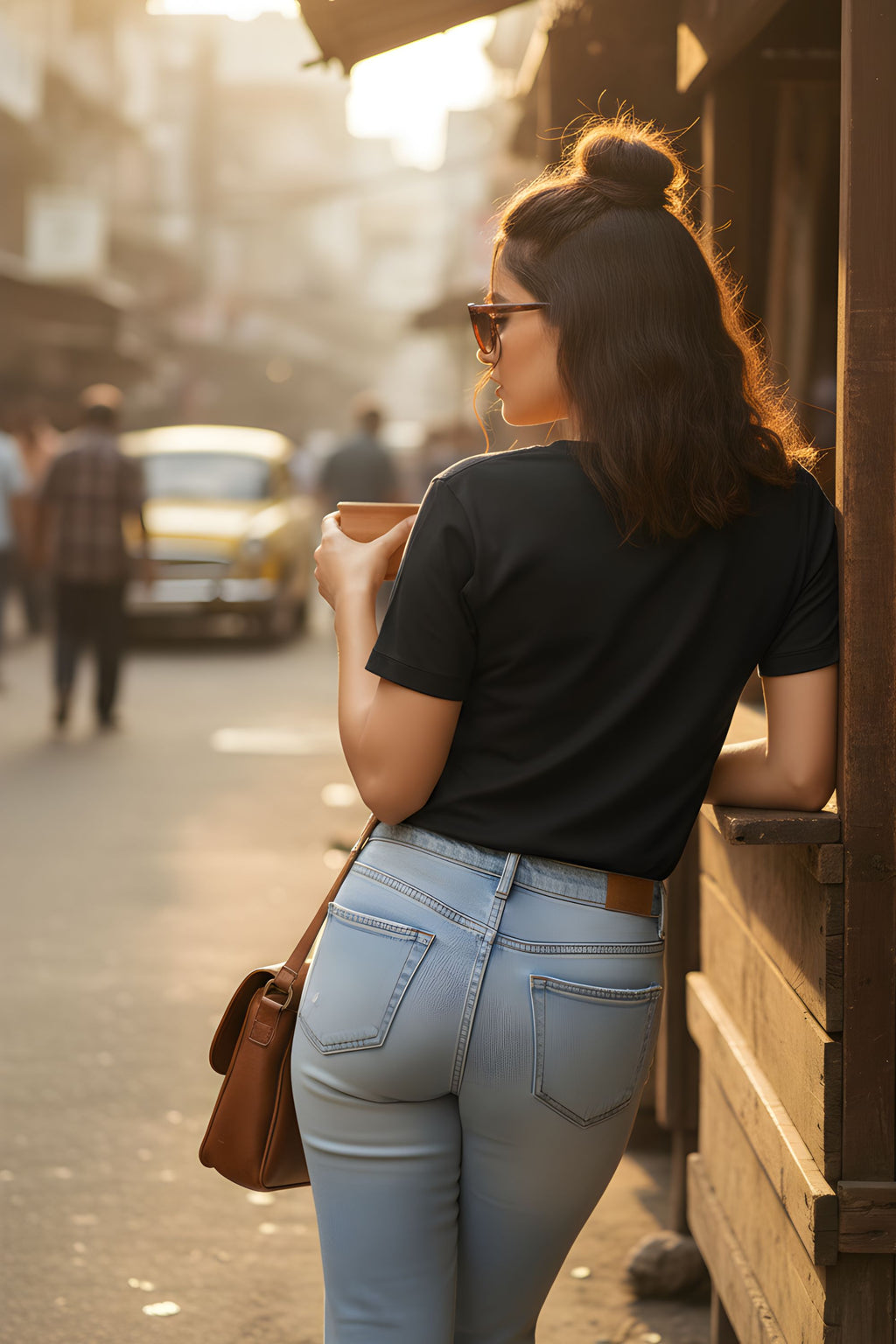 Black Printed T-Shirt for Women, Cotton, Short Sleeve, Crew Neck, Lord Shiva Graphic, Regular Fit, Casual Wear