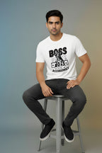 Cotton T-Shirt for men, White, Dog Lover Graphic Print, Crew Neck, Short Sleeve, Regular Fit, Casual Wear