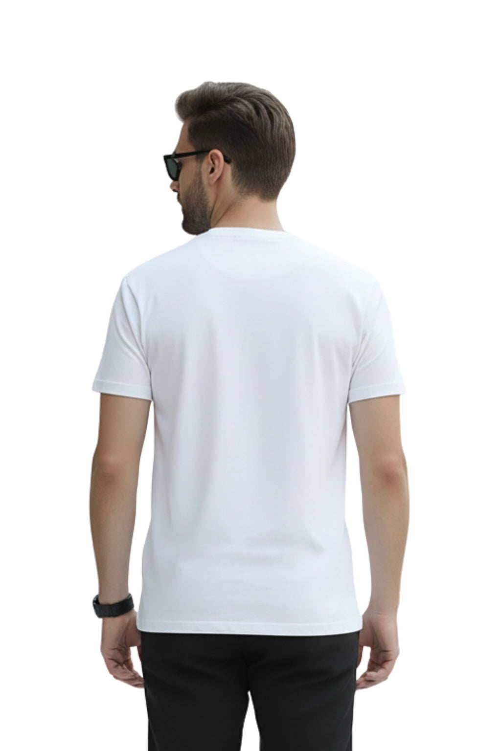 Men's White Cotton Graphic Printed T-Shirt, Regular Fit, Crew Neck, Dog Lover Design, Casual Wear