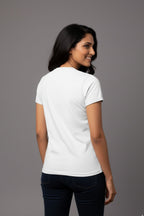 Women's Cotton Graphic T-Shirt, White, Dog Lover Print, Crew Neck, Short Sleeve, Regular Fit