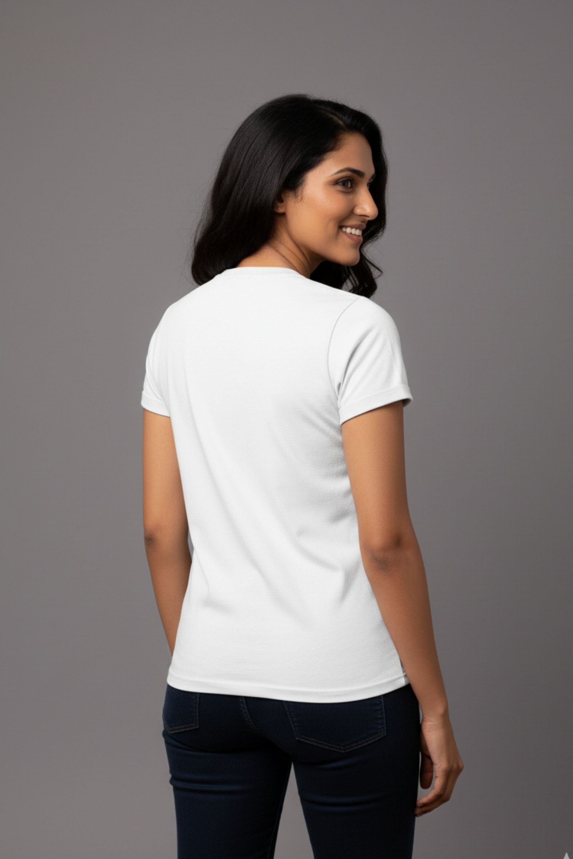 Women's Cotton Graphic T-Shirt, White, Dog Lover Print, Crew Neck, Short Sleeve, Regular Fit