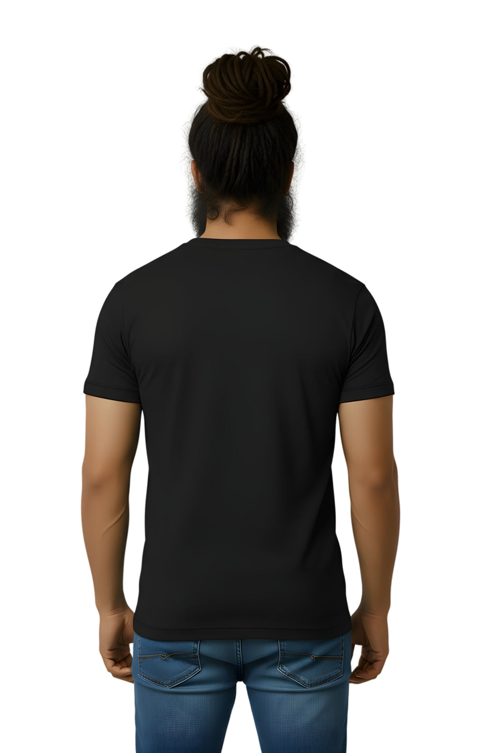 Black Cotton Printed T-Shirt for Unisex, Shri Ram The Ideal Man, Short Sleeve, Crew Neck, Regular Fit