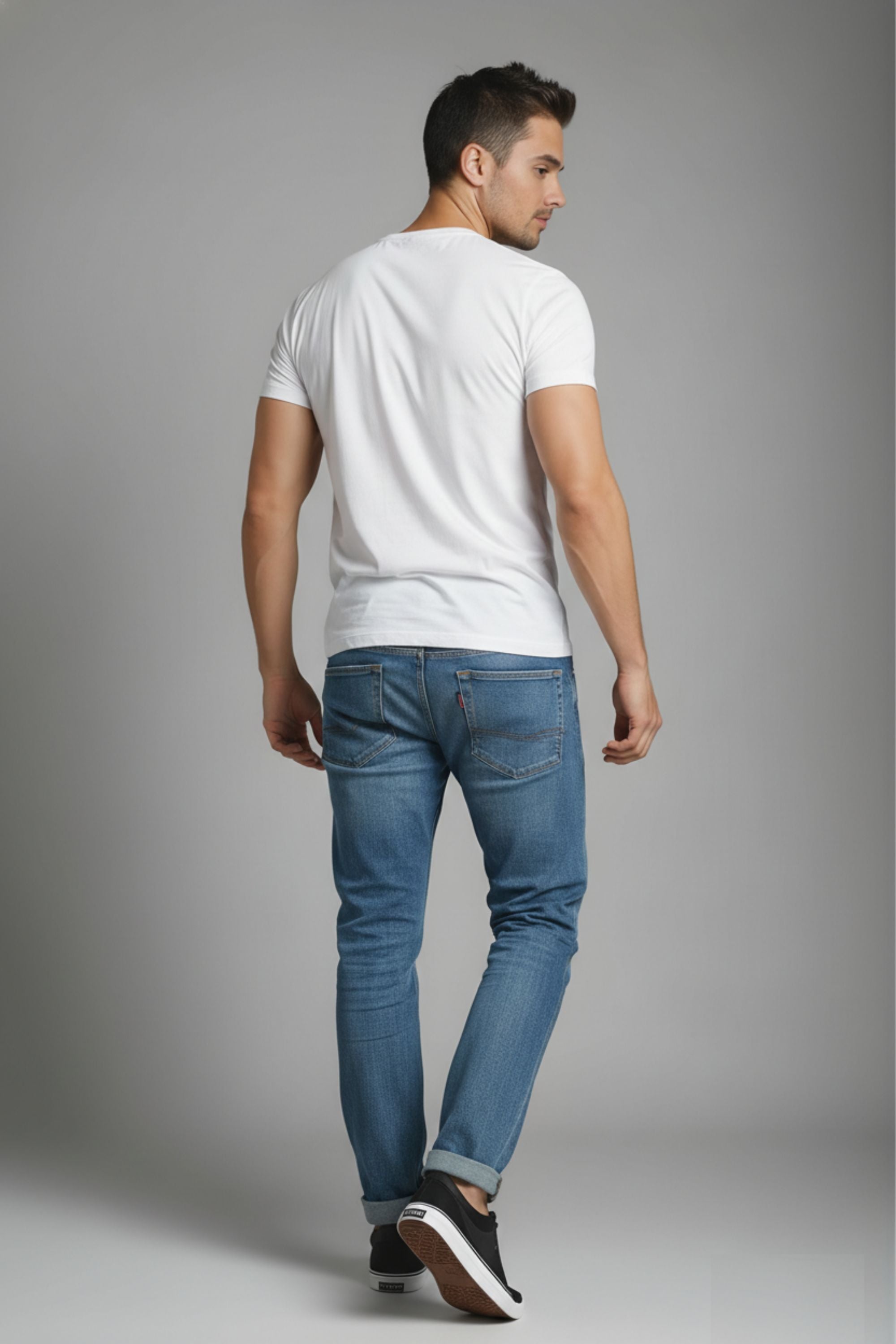 Cotton Printed T-Shirt for Men's, White, Mindfulness and Meditation Theme, Short Sleeve, Crew Neck, Regular Fit