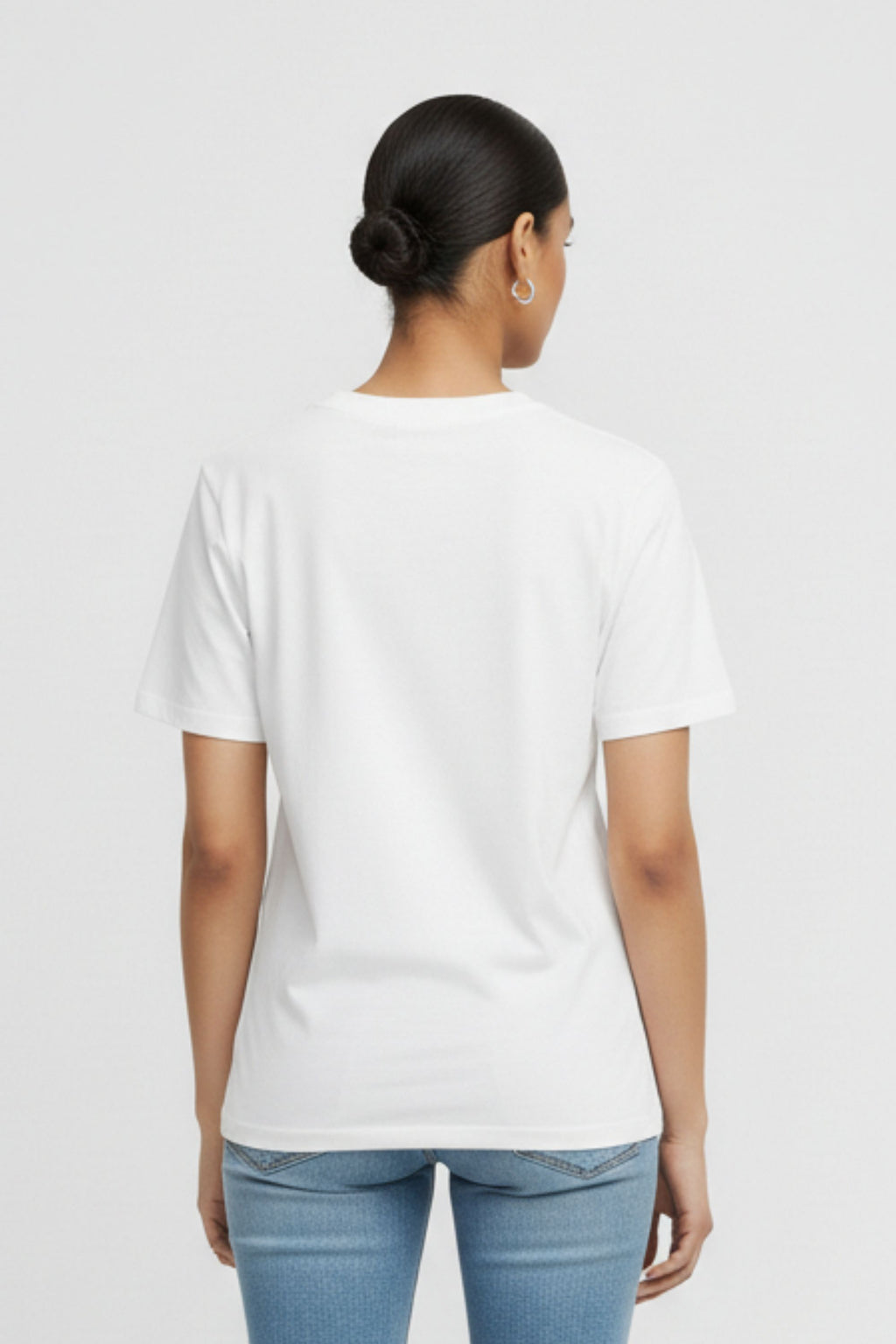 Women's Cotton Printed T-Shirt, White, Short Sleeve, Crew Neck, Ocean Theme Graphic, Regular Fit