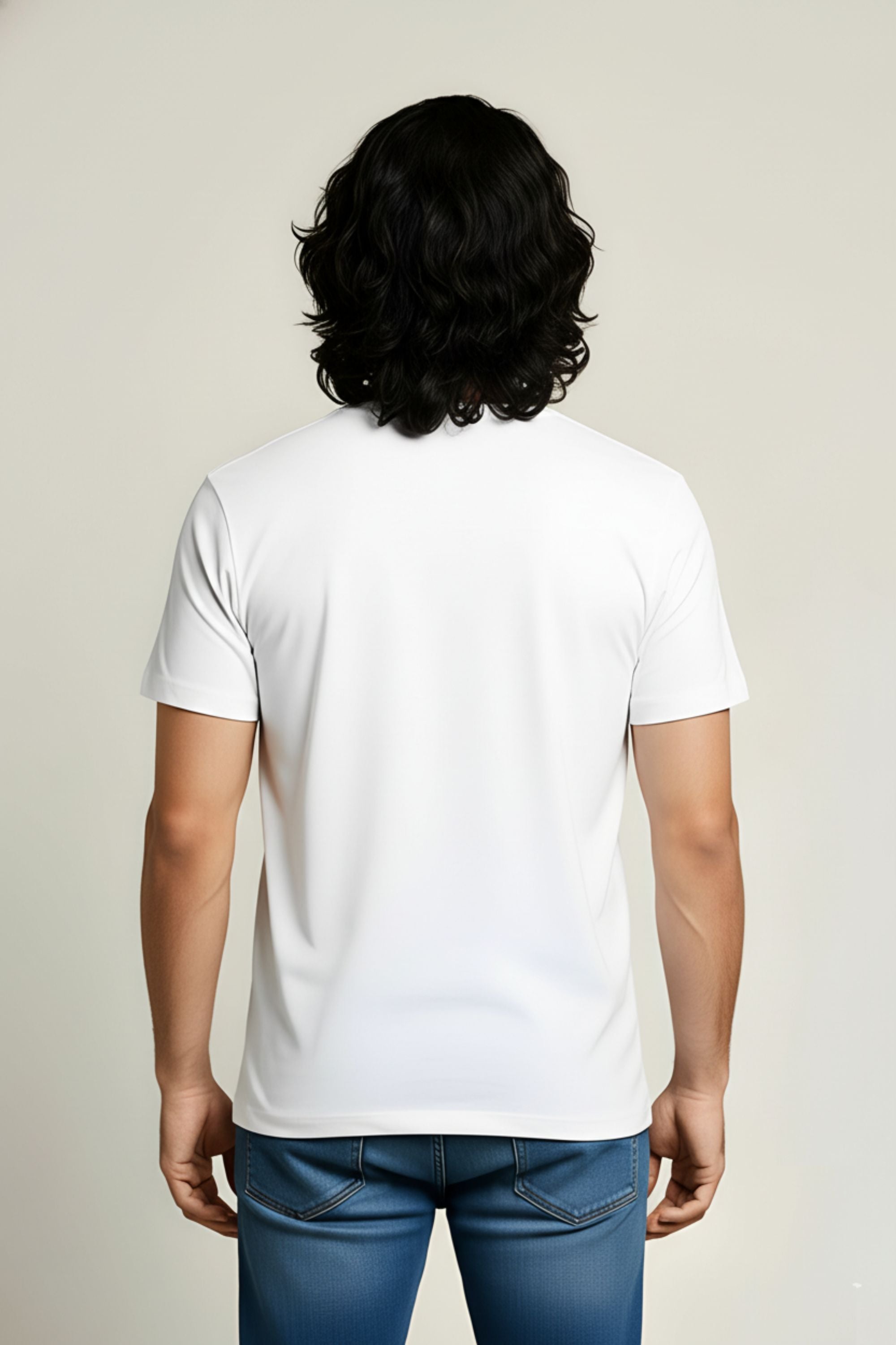 Shiva Graphic Printed White Cotton T-Shirt for Men, Regular Fit, Crew Neck, Short Sleeve