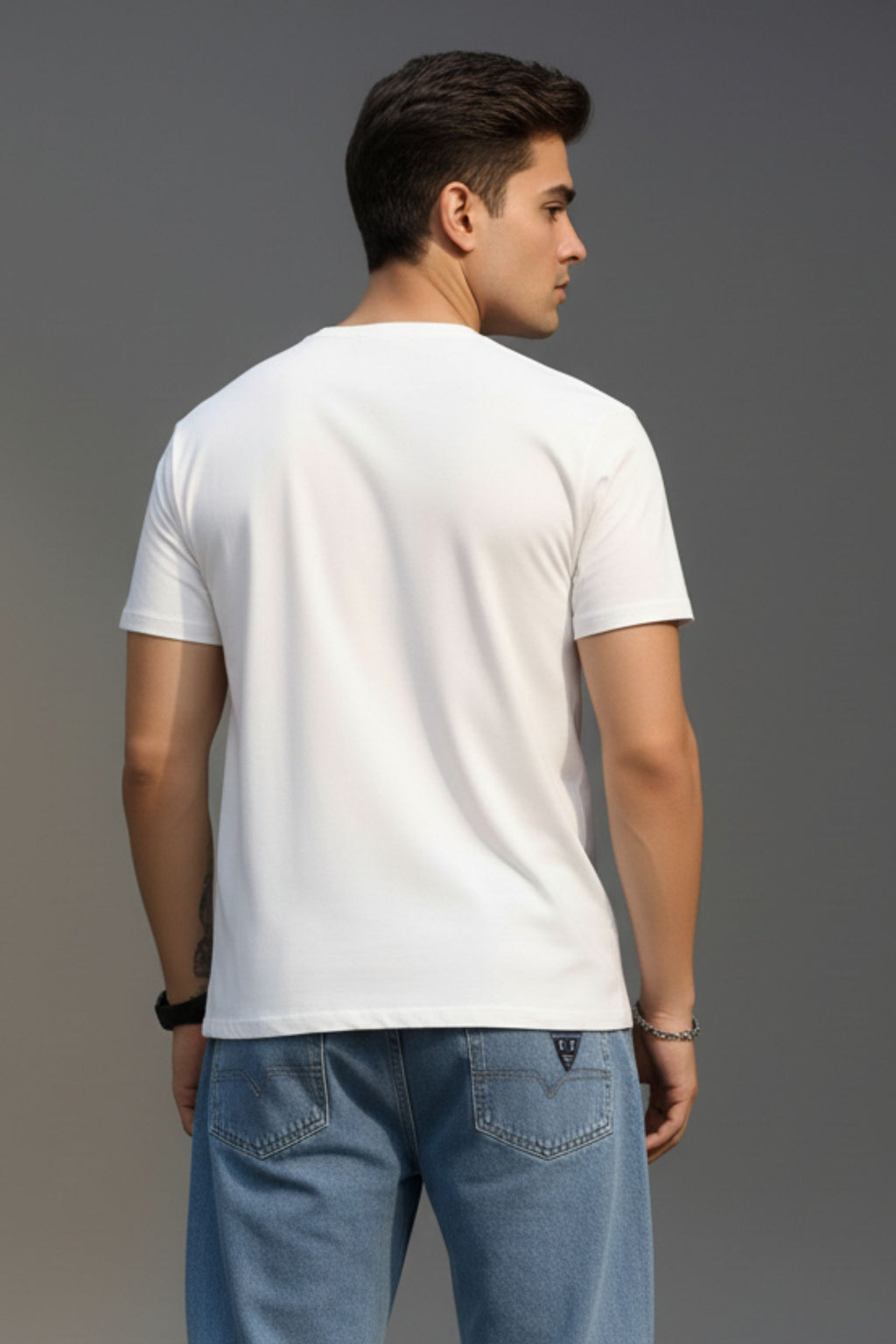 Men's White Cotton Graphic Printed T-Shirt, Regular Fit, Crew Neck, Short Sleeve, Indies Dog Lover