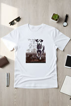 Men's White Cotton Graphic Printed T-Shirt, Regular Fit, Crew Neck, Dog Lover Design