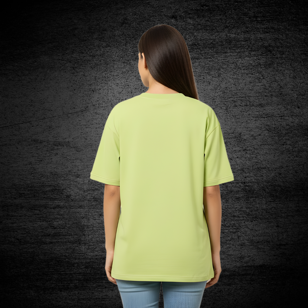 Hand-Painted Koi Fish Lotus Pond Oversized T-Shirt