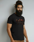 Ravan Demon King Graphic Print T-Shirt, 100% Cotton Breathable Fabric, Crew Neck, Half Sleeve, Unisex Casual Wear