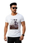 Men's White Cotton Graphic Printed T-Shirt, Regular Fit, Crew Neck, Dog Lover Design
