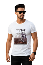 Men's White Cotton Graphic Printed T-Shirt, Regular Fit, Crew Neck, Dog Lover Design
