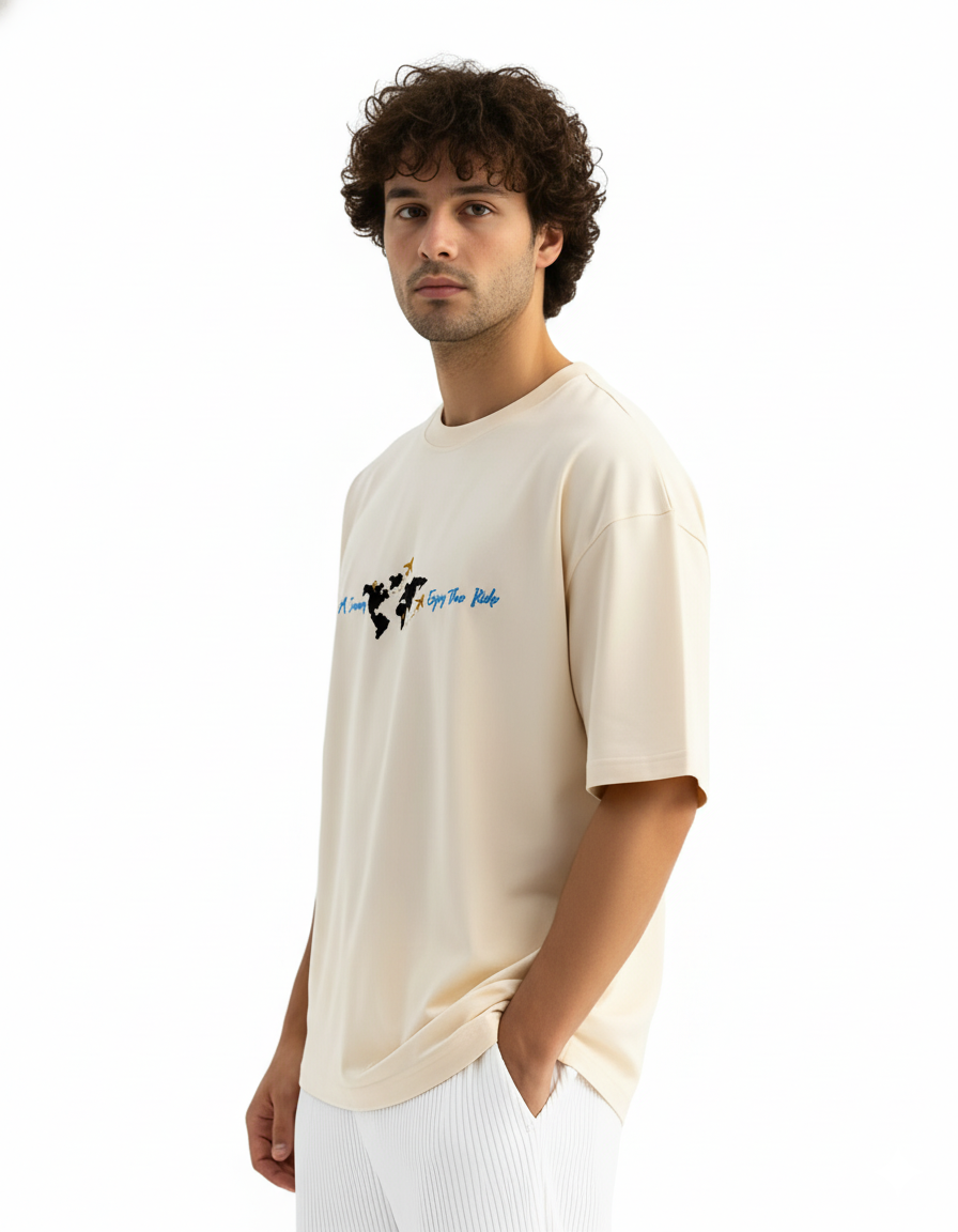 World Tour Oversized T-Shirt, Cotton, Printed Graphic, Crew Neck, Casual Streetwear, Unisex