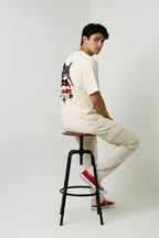 CAT LOVE THEME OVERSIZE T-SHIRT FOR MEN