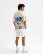 World Tour Oversized T-Shirt, Cotton, Printed Graphic, Crew Neck, Casual Streetwear, Unisex