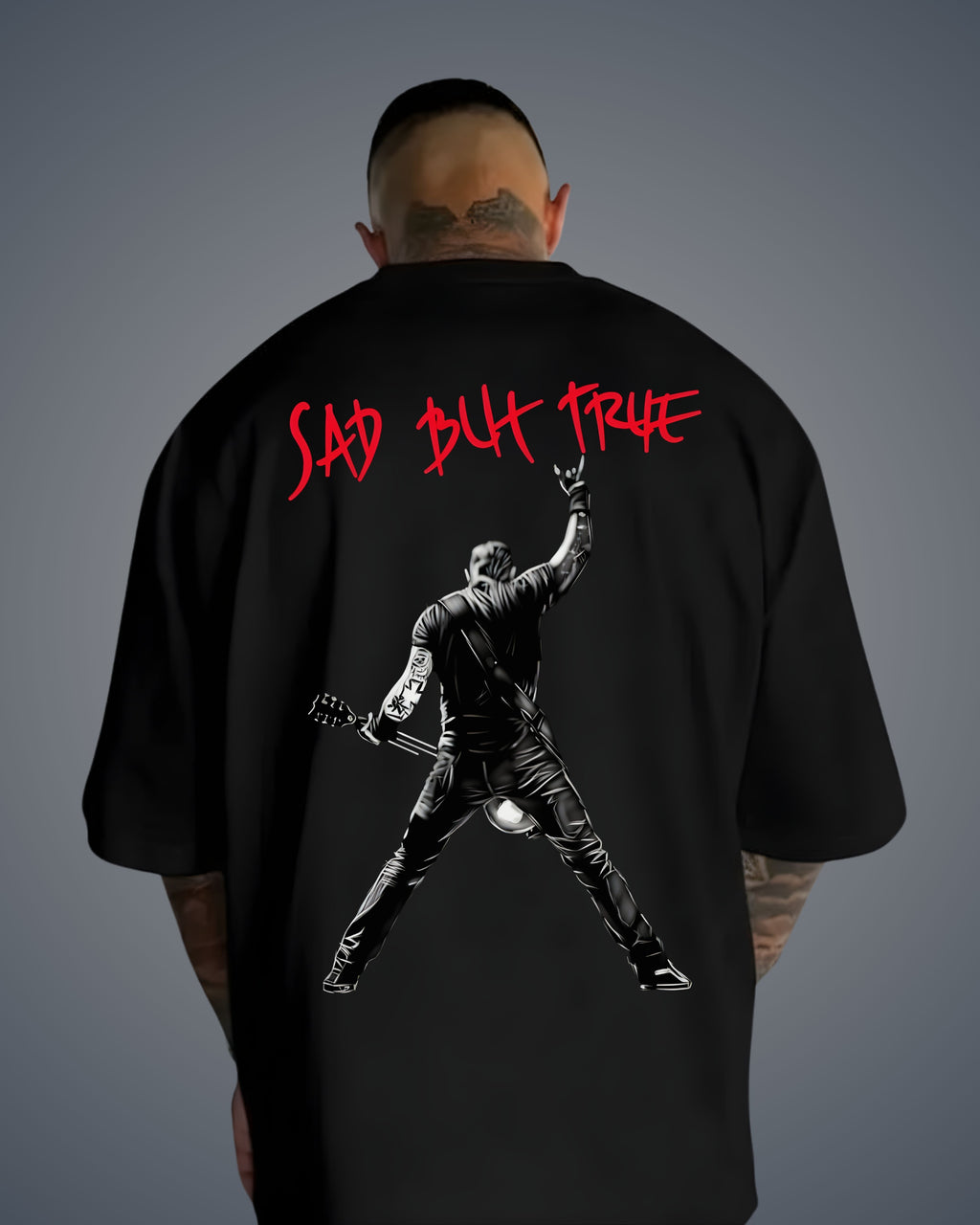 Metallica Graphic Printed Oversized T-Shirt, Pure Cotton, Black, Rock Music, Crew Neck, Short Sleeve